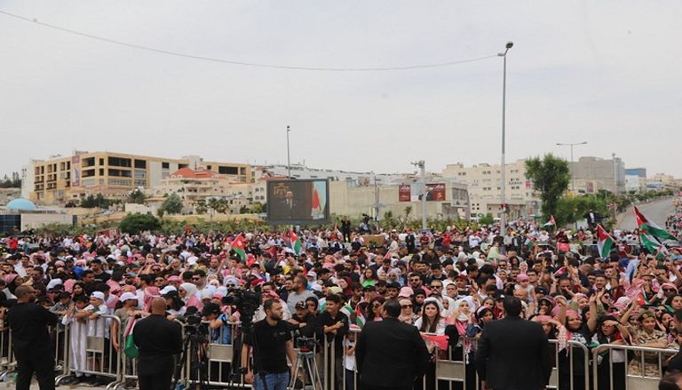 جانب من احتفالات الشعب الأردني بزفاف ولي العهد