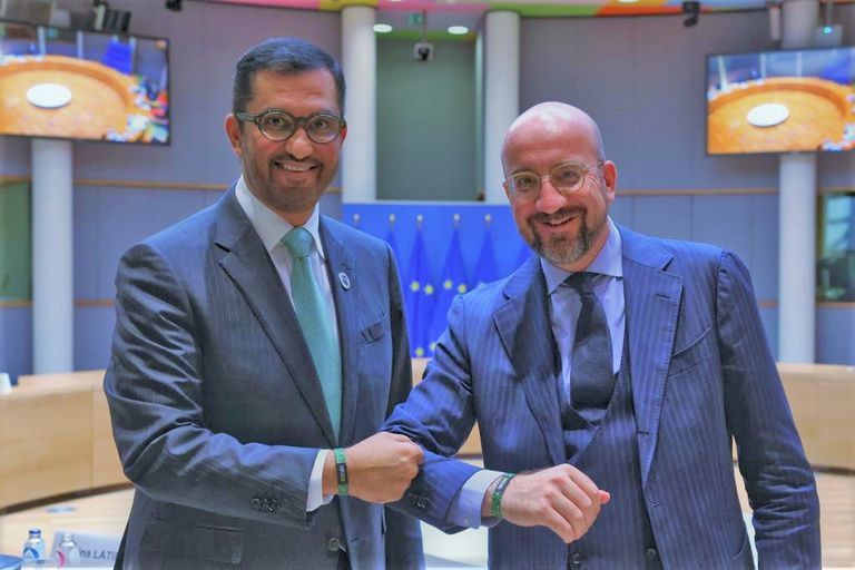 د. سلطان بن أحمد الجابر وفرانس تيمرمانز، نائب رئيس المفوضية الأوروبية