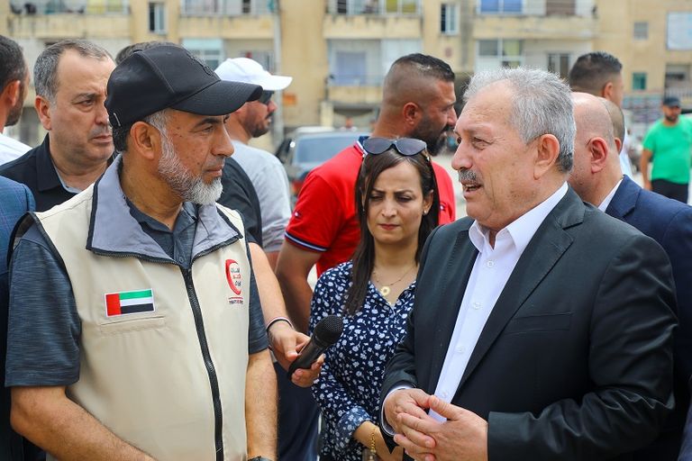 المهندس حسين عرنوس أثناء الزيارة