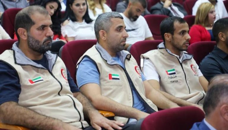 مؤتمر الإحاطة الإعلامية للهلال الأحمر الإماراتي الذي عقد في سوريا