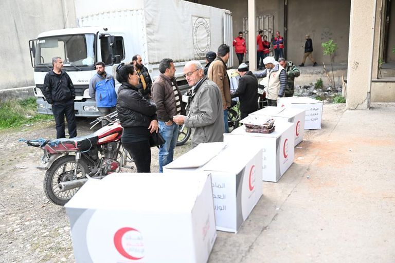 مؤتمر الإحاطة الإعلامية للهلال الأحمر الإماراتي الذي عقد في سوريا