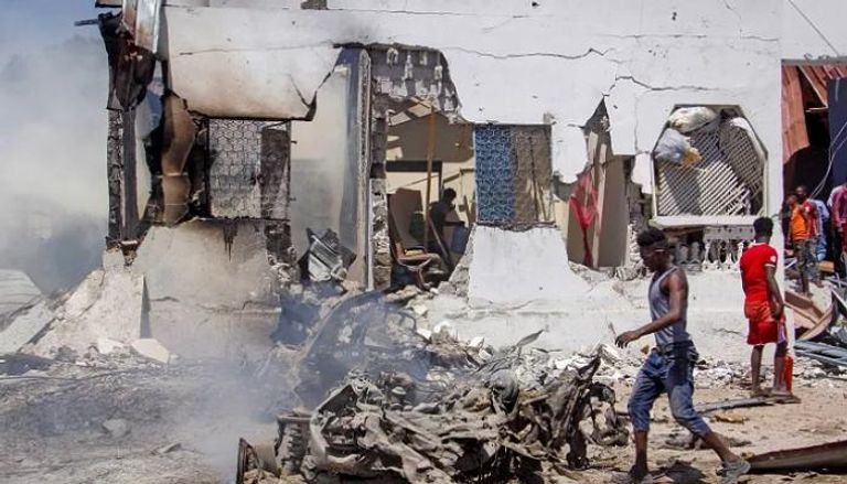 آثار انفجار سابق في الصومال - أرشيفية