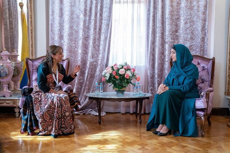 ريم الهاشمي تبدأ جولة في أمريكا اللاتينية والكاريبي بزيارة كولومبيا ريم الهاشمي تبدأ جولة في أمريكا اللاتينية والكاريبي بزيارة كولومبيا