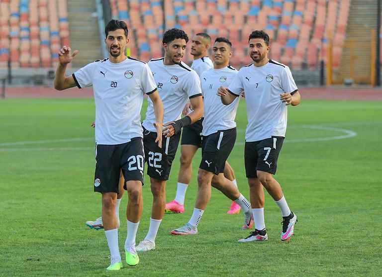 منتخب مصر يستعد لمواجهة غينيا