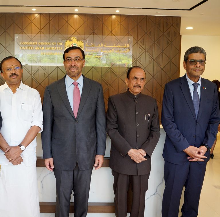 جانب من افتتاح القنصلية الإماراتية بحيدر أباد