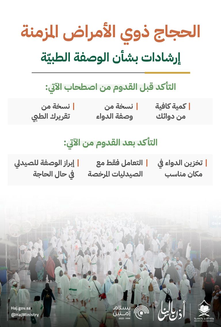 مسنة على كرسي متحرك خلال الحج