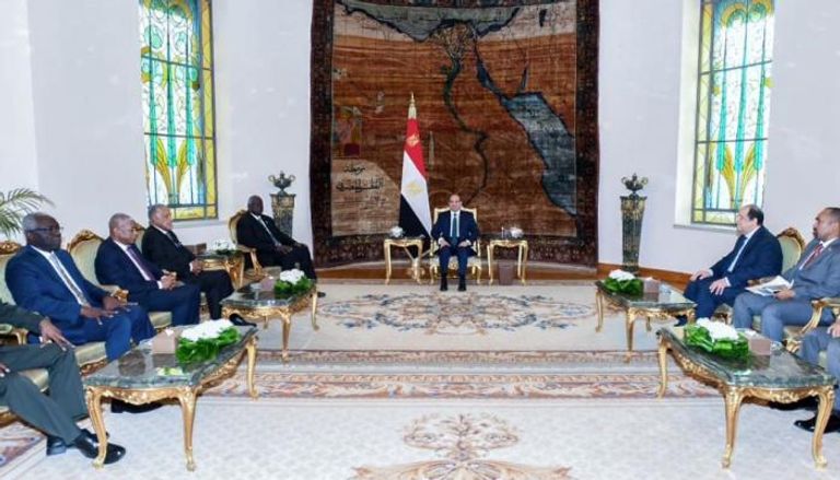 جانب من لقاء الرئيس المصري ومالك عقار