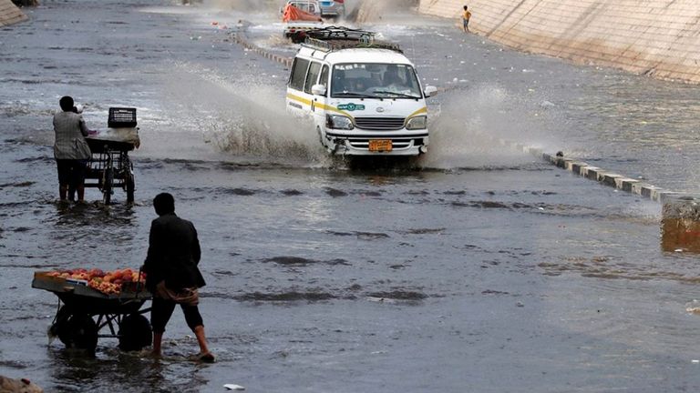 جانب من تأثير الفيضانات في اليمن- أرشيفية