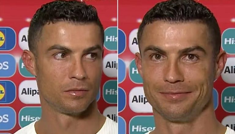 رونالدو ينظر للمصور البرتغالي كريستيانو رونالدو