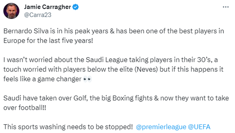 كاراغر عبر تويتر الدوري السعودي