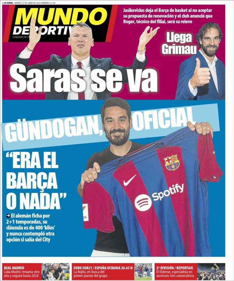 موندو ديبورتيفو لوكا مودريتش وإلكاي غوندوغان