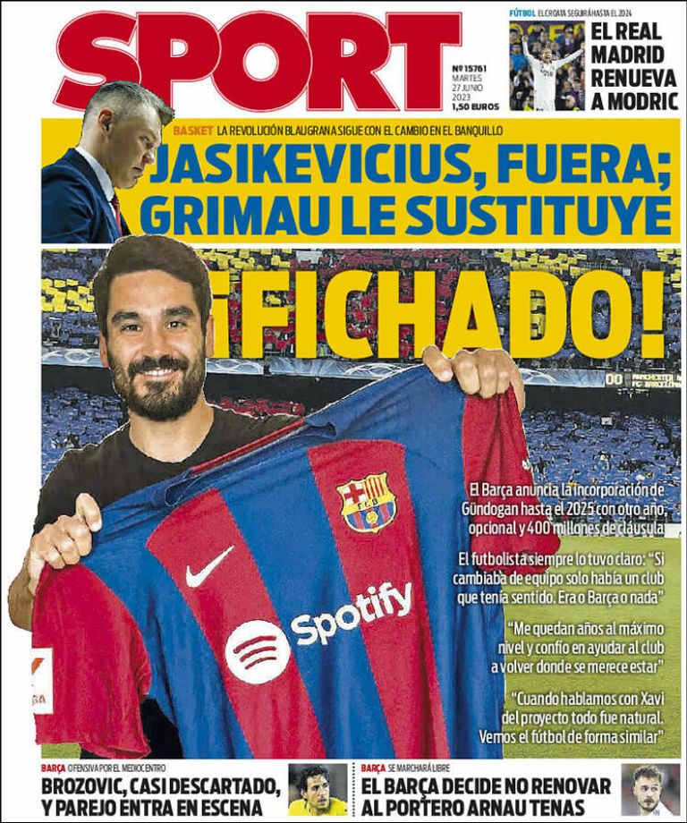 سبورت  لوكا مودريتش وإلكاي غوندوغان