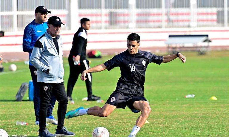 بلحاج تدريبات الزمالك استعدادا لمواجهة المقاولون