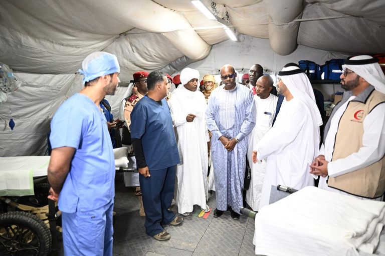 جانب من افتتاح المستشفى الميداني الإماراتي في تشاد