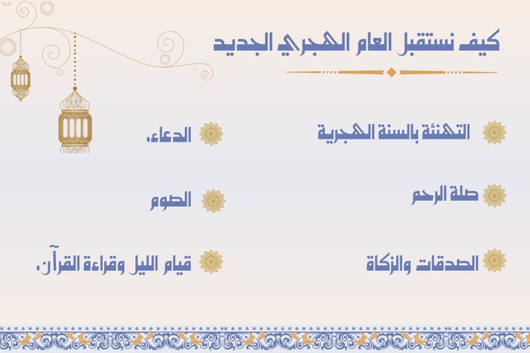أعمال مستحبة في العام الهجري الجديد