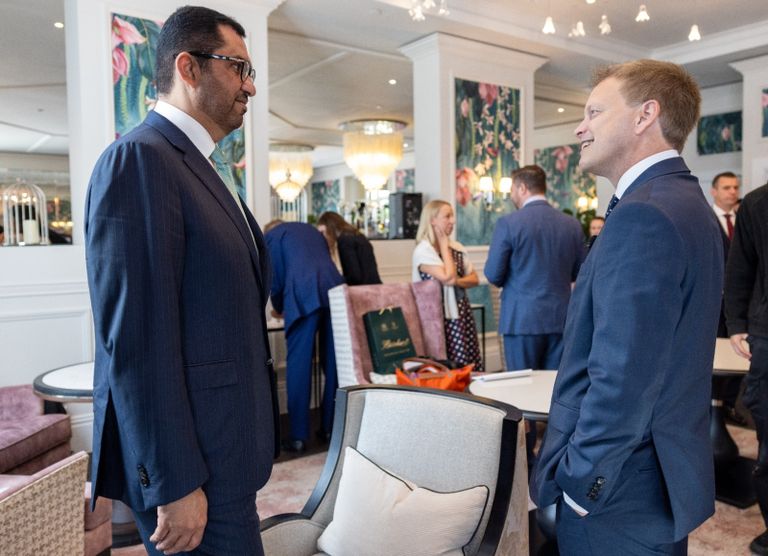 الدكتور سلطان الجابر خلال مناقشات رفيعة المستوى حول التمويل المناخي الدكتور سلطان الجابر خلال مناقشات رفيعة المستوى حول التمويل المناخي