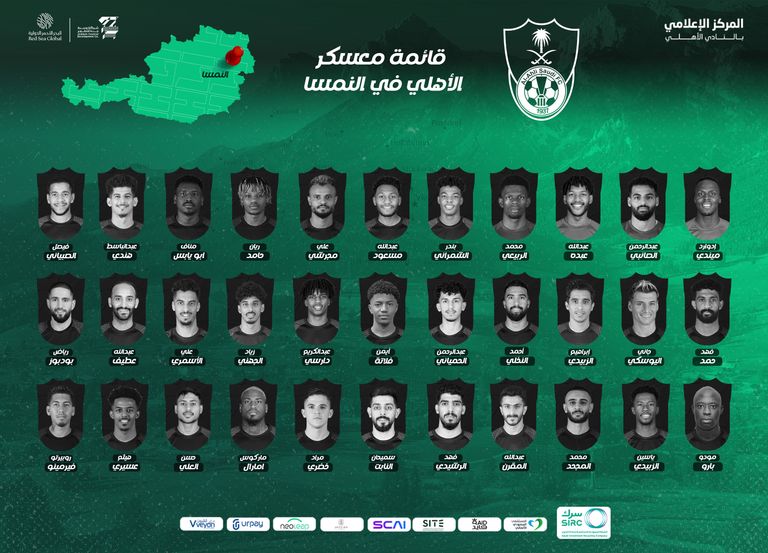 قائمة الأهلي لمعسكر النمسا عمر السومة