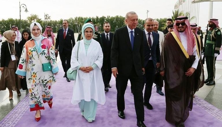 أردوغان خلال زيارته الحالية للسعودية