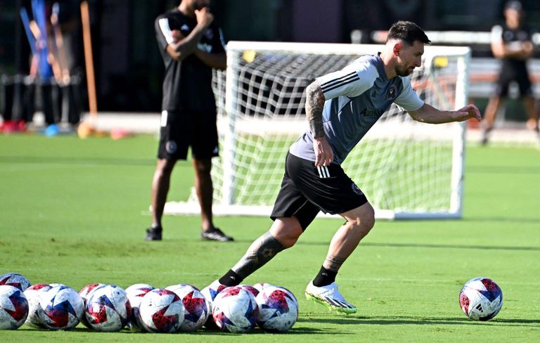 ليونيل ميسي في تدريبات إنتر ميامي