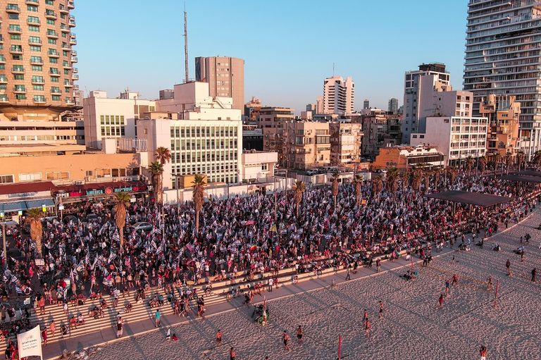 جانب من الاحتجاجات الإسرائيلية