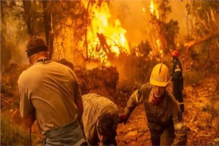 جهود للسيطرة على حريق غابات رودس