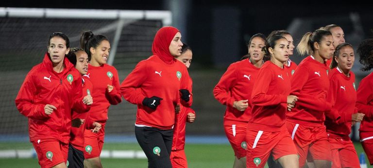 نهيلة بنزينة مع منتخب المغرب في كأس العالم للسيدات نهيلة بنزينة مع منتخب المغرب