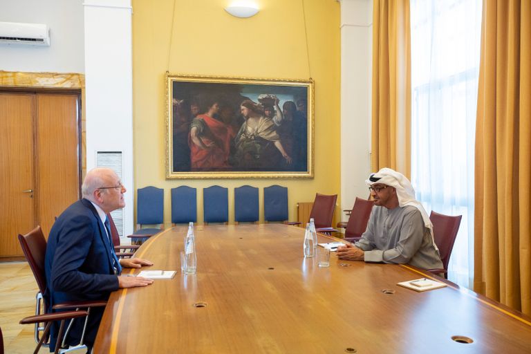 الشيخ محمد بن زايد آل نهيان رئيس دولة الإمارات والرئيس التونسي