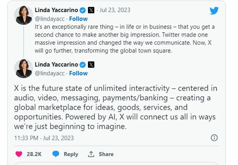 الملياردير الأمريكي إيلون ماسك وتغيير شعار تويتر إلى X