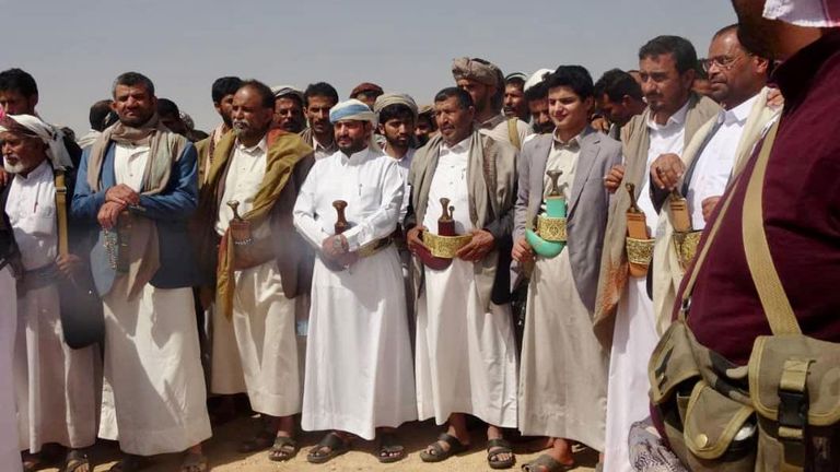 عائلة الرزامي بعد استعراض في صعدة