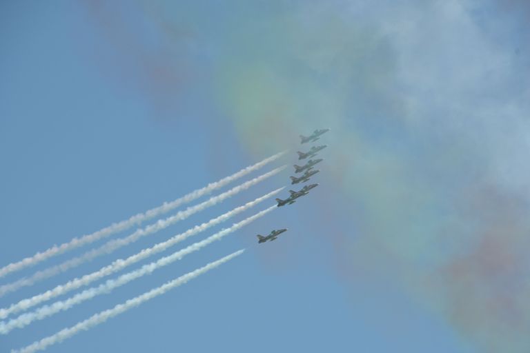 جانب من العرض الجوي المصري الإماراتي - المتحدث العسكري المصري