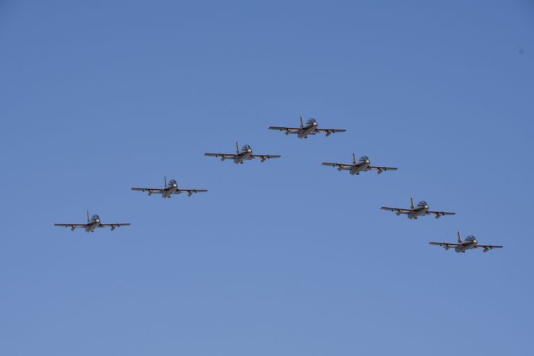 جانب من العرض الجوي المصري الإماراتي - المتحدث العسكري المصري