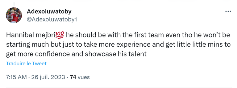 حنبعل المجبري موهبة مانشستر يونايتد