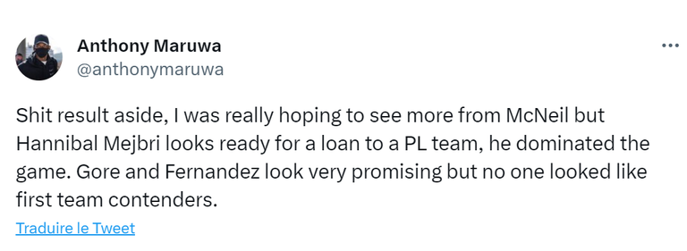 حنبعل المجبري موهبة مانشستر يونايتد