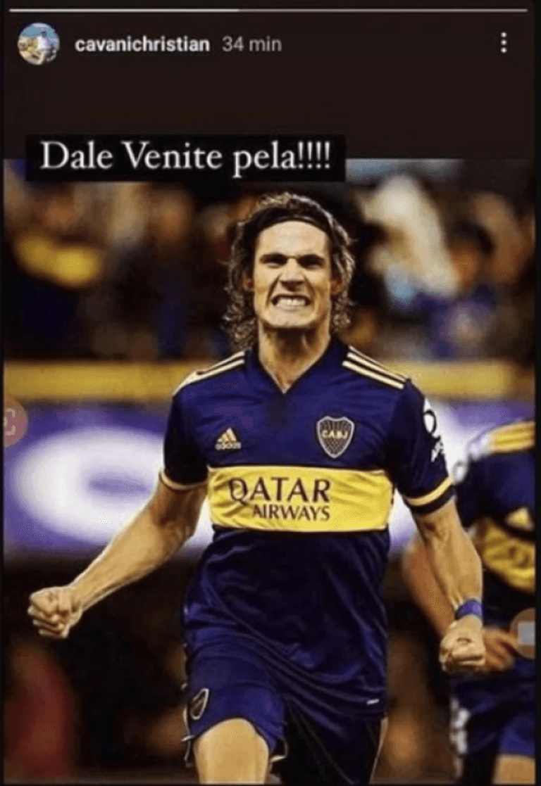 كافاني ينشر صورته بقميص بوكا جونيورز