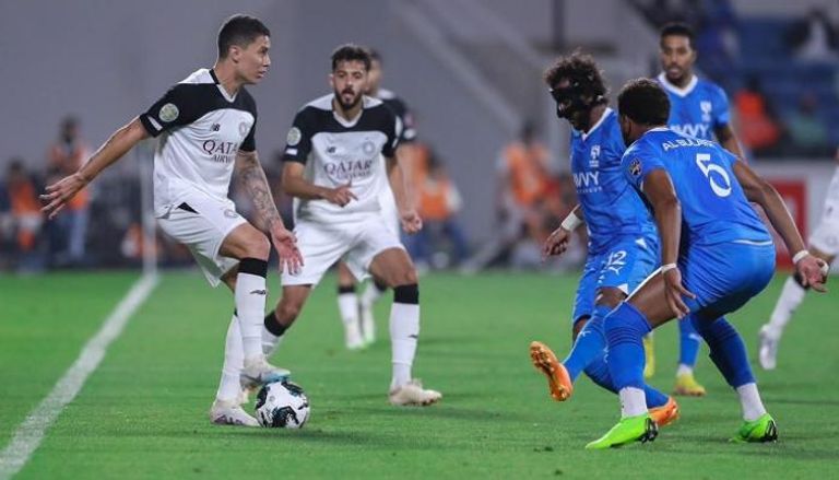 من مباراة الهلال والسد في البطولة العربية