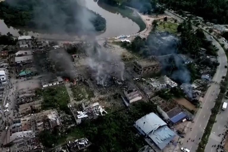 جانب من الانفجار