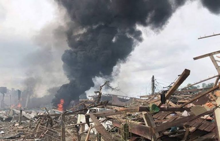 جانب من الانفجار