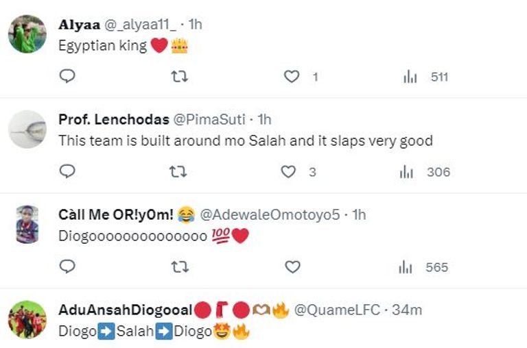 جمهور ليفربول يشيد بصلاح محمد صلاح نجم ليفربول ضد ليستر سيتي