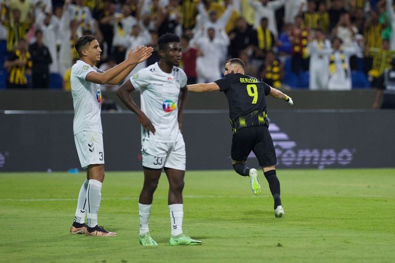 كريم بنزيما خلال مباراة الاتحاد والصفاقسي كريم بنزيما خلال مباراة الاتحاد والصفاقسي