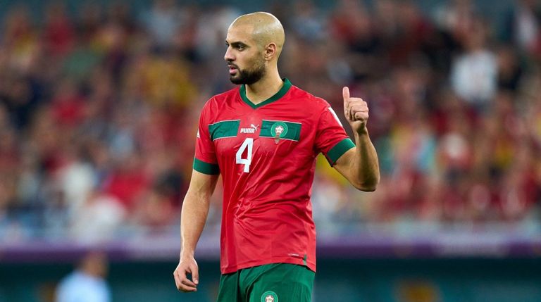 المغربي سفيان أمرابط سفيان أمرابط نجم منتخب المغرب