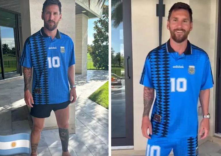 ليونيل ميسي ودييغو مارادونا في منتخب الأرجنتين