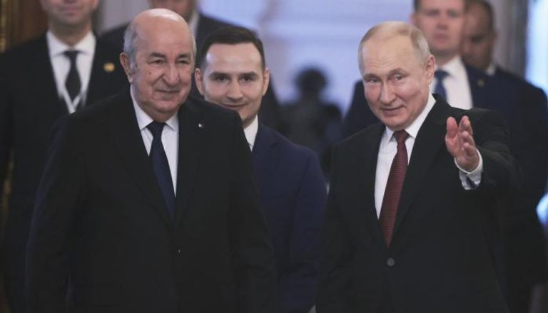 الرئيسان الجزائري عبد المجيد تبون والروسي فلاديمير بوتين