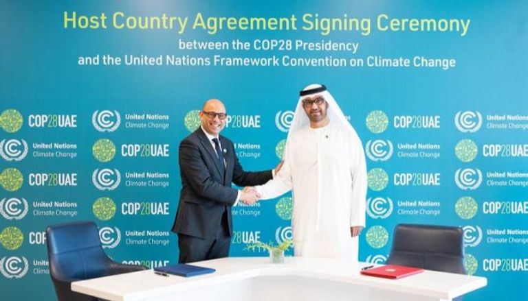 رئيس COP28 والأمين التنفيذي لاتفاقية الأمم المتحدة الإطارية بشأن تغير المناخ 