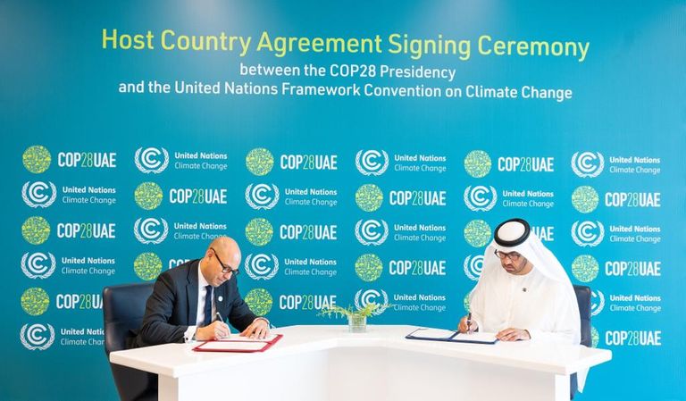 رئيس COP28 والأمين التنفيذي لاتفاقية الأمم المتحدة الإطارية بشأن تغير المناخ