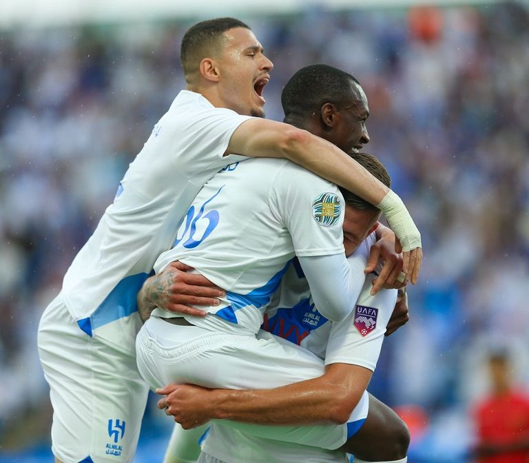 من مباراة الهلال والوداد في البطولة العربية الهلال يهزم الوداد في البطولة العربية