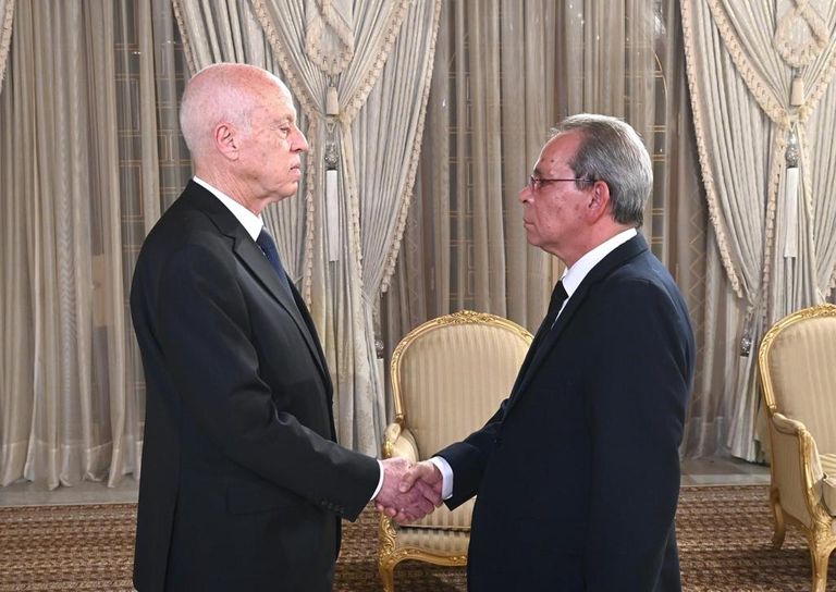 قيس سعيد ونجلاء بودن- أرشيفية