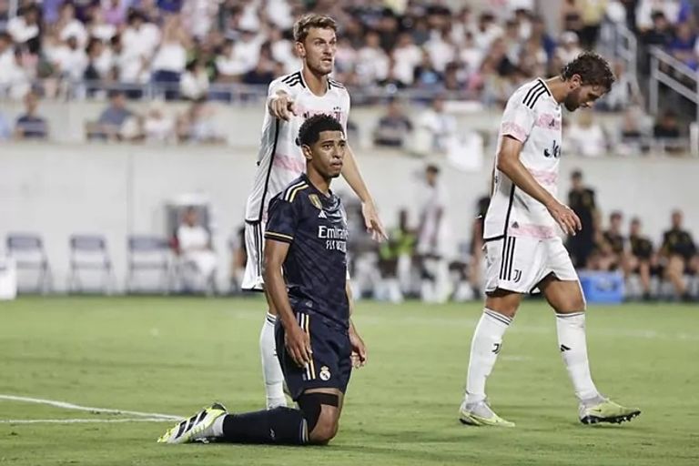 جود بيلينغهام ضد يوفنتوس صورة من مباراة ريال مدريد ويوفنتوس