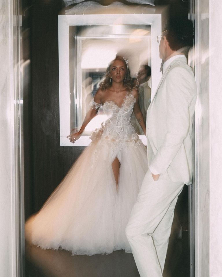 طه دسوقي ونادين كتشيدجيان في حفل زفافهما