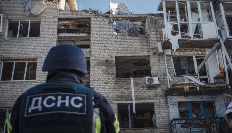 مبنى وفندق تعرضا لتدمير جزئي في بوكروفسك