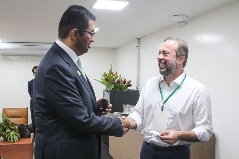 الرئيس البرازيلي والدكتور سلطان بن أحمد الجابر